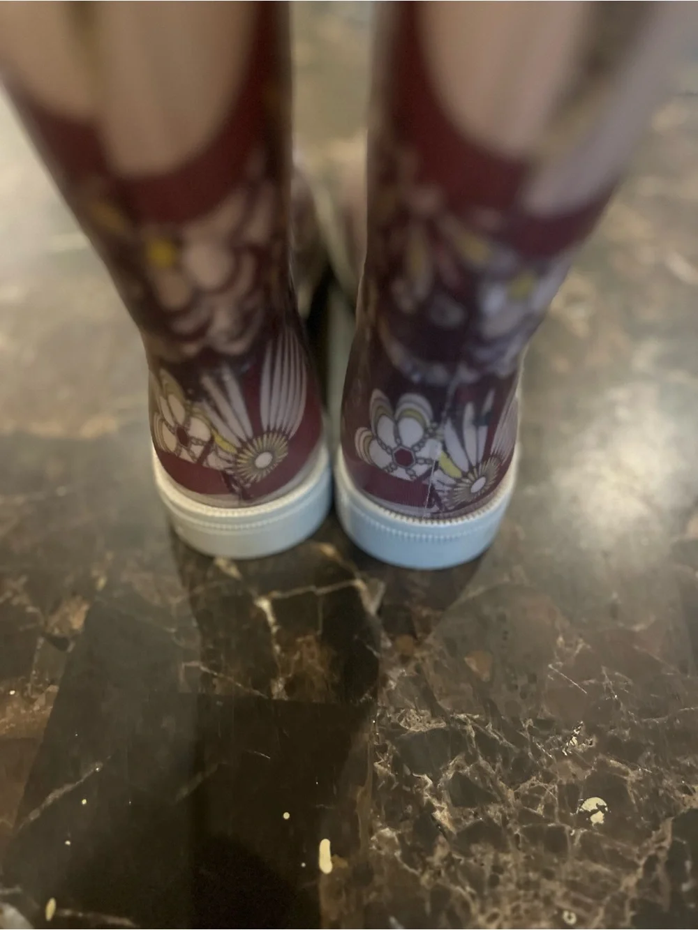 Emilio Pucci Firenze Women's Floral Waterproof Rain Boots Made In Italy